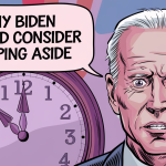 Political cartoon of Biden with shocked expression